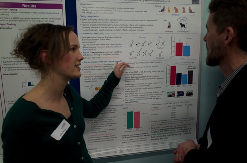 Dr Katie Twomey presenting a poster