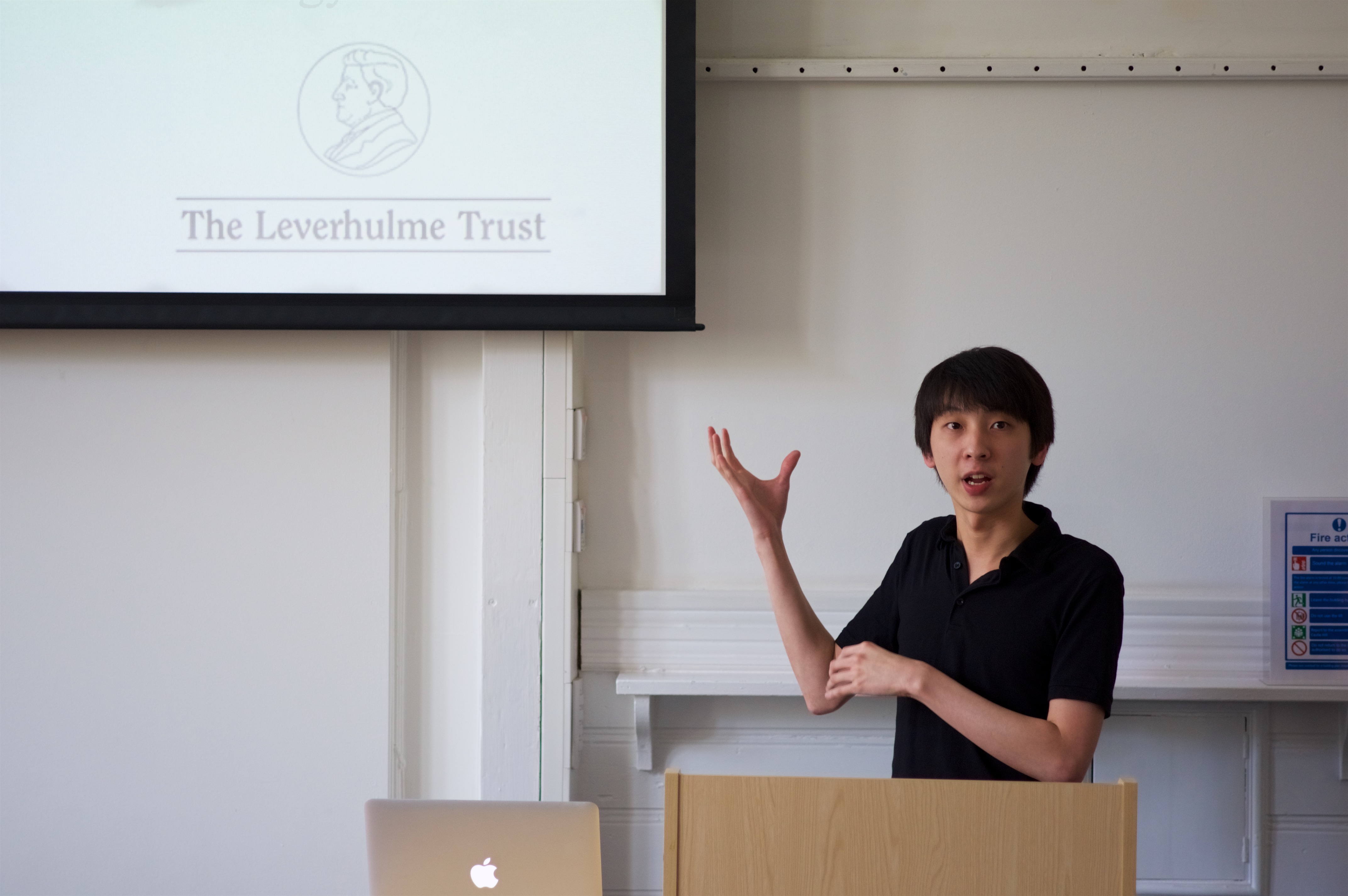 Jacky answering questions after his talk